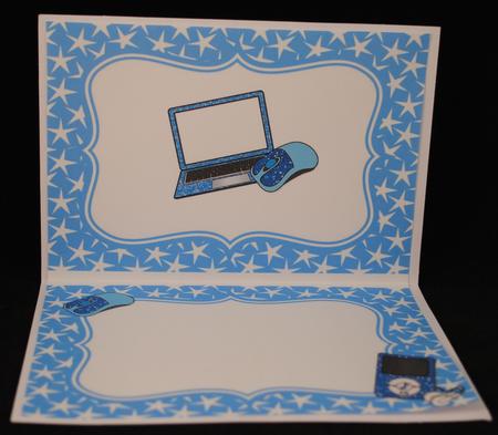 Blue Glitter and Stars Gadgets A5 Insert by Yvonne Middleton