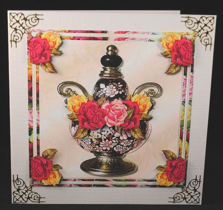 Antique Vase & Antique Roses by Yvonne Middleton