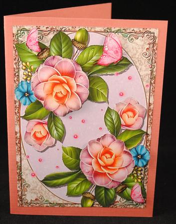 Beautiful Pink & Blue Flowers by Yvonne Middleton