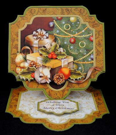 Gifts Beneath the Christmas Tree Large Easel Card Kit 7.5" by Yvonne Middleton