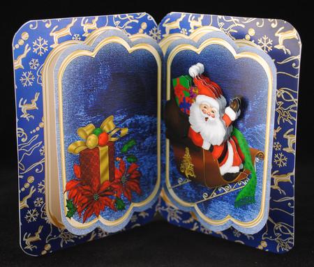 Santa's Sleigh Pop-up Card Mini Kit by Yvonne Middleton