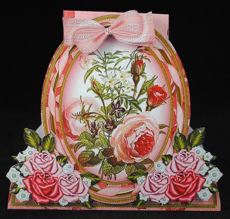 Pink Bouquet 10 Special Large Oval Card Mini Kit by Yvonne Middleton