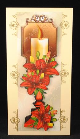 Candle & Lilies Large Dl by Yvonne Middleton