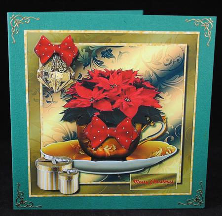 Cup Christmas Poinsettias by Yvonne Middleton