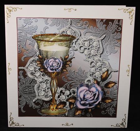 Antique Glass and Roses by Yvonne Middleton