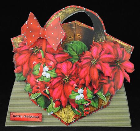 Mini Kit Basket Poinsettias by Yvonne Middleton