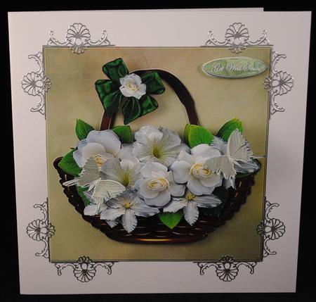 Basket White Flowermix Mini Kit by Yvonne Middleton