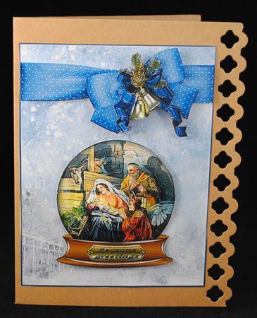 Vintage Nativity Snowglobe by Yvonne Middleton