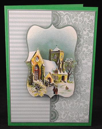 Snowy Church Quick Card by Yvonne Middleton