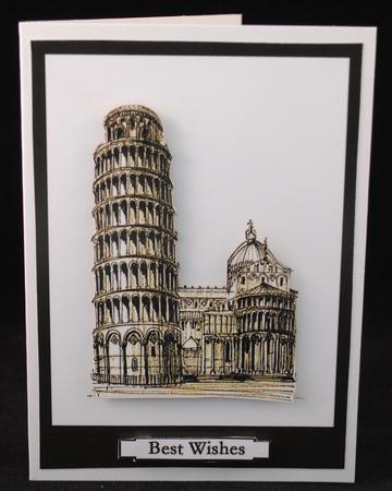 Leaning Tower of Pisa - Sepia Sketch by Yvonne Middleton