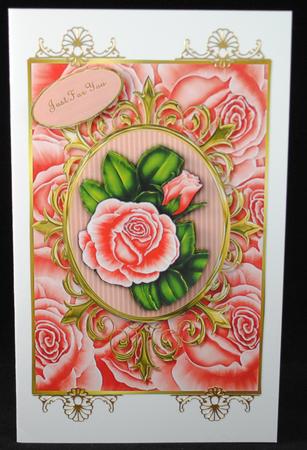 Oval Cameo Vintage Roses by Yvonne Middleton