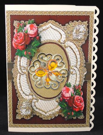 Red Roses Aperture Card by Yvonne Middleton