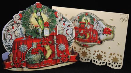 Christmas Gifts with Red Silk Poinsettias by Yvonne Middleton