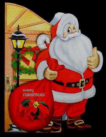 Santa Shaped Card by Yvonne Middleton
