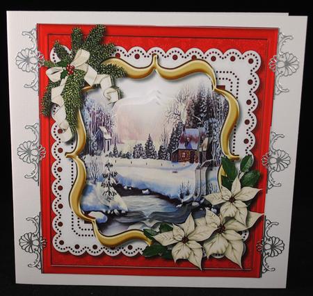 Beautiful Christmas Snow Sene ,pyramid by Yvonne Middleton