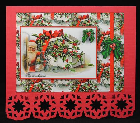 Vintage Santa a Christmas Greeting by Yvonne Middleton