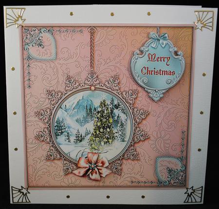 Winter Through the Looking Glass 8x8 Card Front - Salmon by Yvonne Middleton