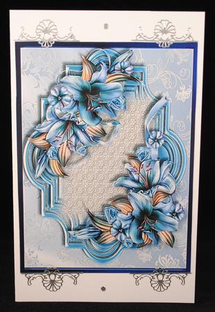 Beautiful Blue Lilles on a Lovely Plaque by Yvonne Middleton