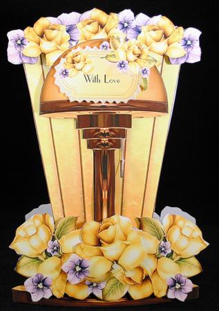 Beautiful Art Deco Lamp Shaped Card Kit by Yvonne Middleton