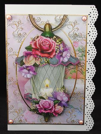 Beautiful Floral Lantern - Belle Roses by Yvonne Middleton