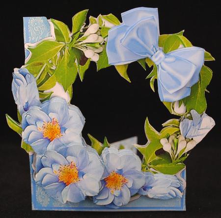 Flower Hoops Shaped Card Mini-kit - Blue Haze by Yvonne Middleton