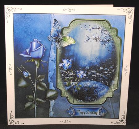 Moonlit Blue Rose Enchanted by Yvonne Middleton