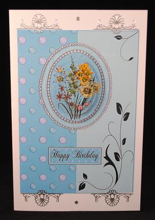 Floral Spray in Blue by Yvonne Middleton