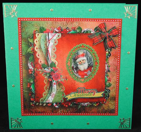 8in Card Front Simply Santa by Yvonne Middleton
