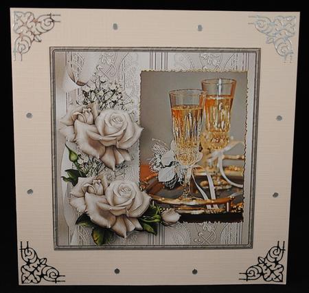 Anniversary Wishes Card with Decoupage by Yvonne Middleton