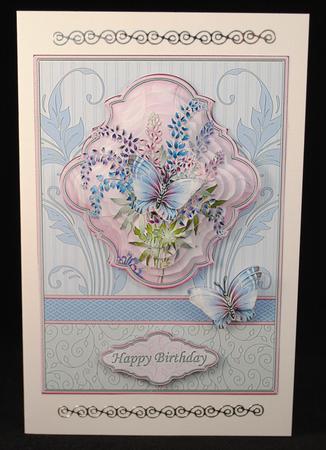 Lilac Spray & Butterfly Birthday Mother's Day Card Kit by Yvonne Middleton