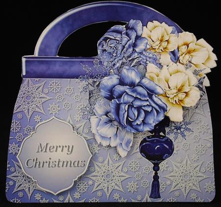 Christmas in Lavender Handbag Card Mini Kit by Yvonne Middleton