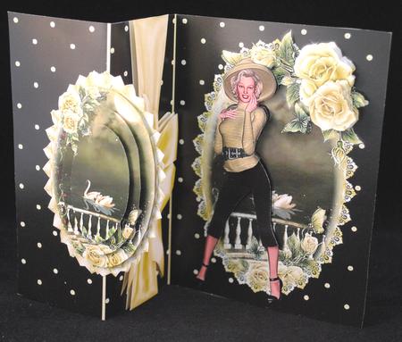 No Holes Fold Card Kit Beautiful Capri Rose by Yvonne Middleton