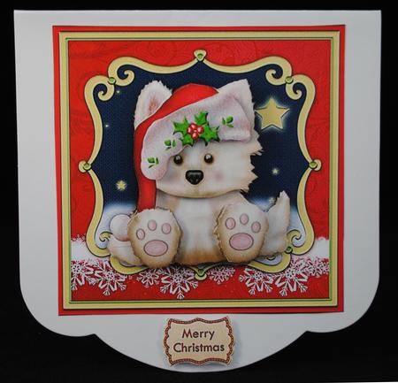 Christmas Westie Topper & Decoupage by Yvonne Middleton