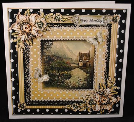 Wonderful Black and Taupe House by the River Topper by Yvonne Middleton