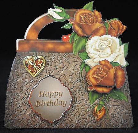 Embossed Leather Handbag Card Mini Kit by Yvonne Middleton