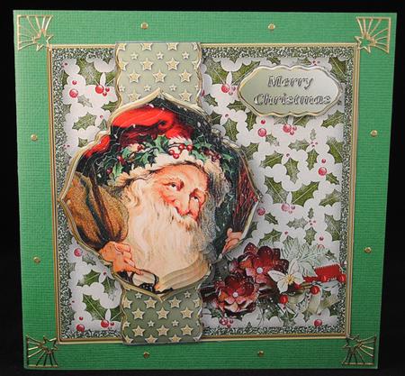 Vintage Santa Claus Fancy Border Card Mini Kit by Yvonne Middleton