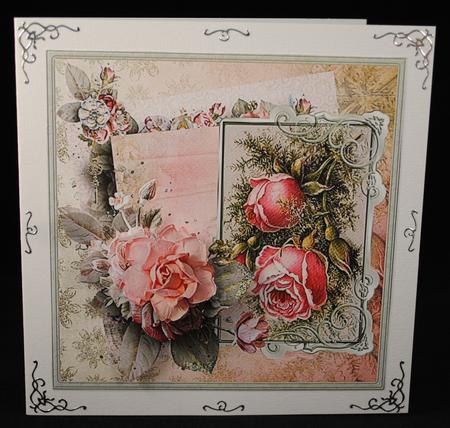 Romance Rose Card with Decoupage by Yvonne Middleton