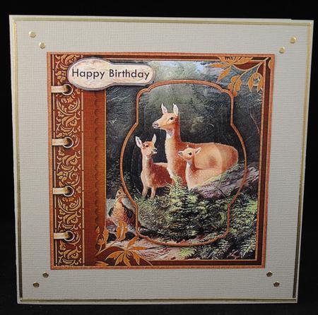 Woodland Deer Card Topper & Pyramage by Yvonne Middleton