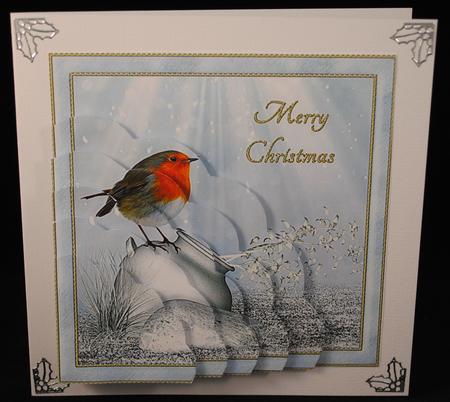 Christmas Robin Corner Stacker by Yvonne Middleton