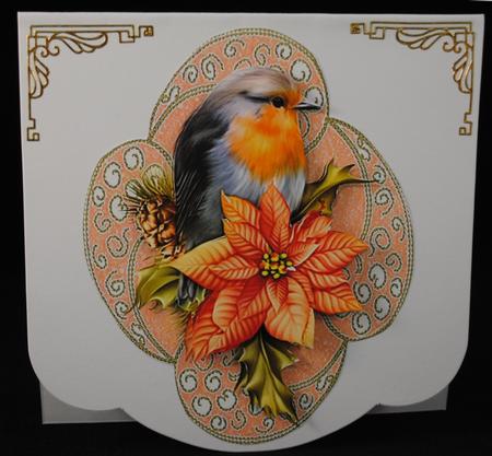 Beautiful Robin & Flower Topper by Yvonne Middleton