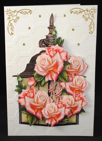Lantern with Edwardian Roses by Yvonne Middleton
