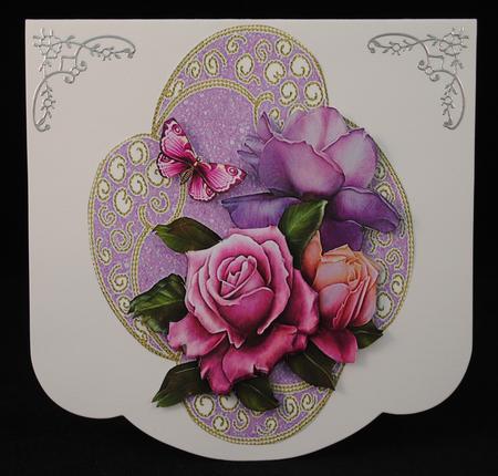 Beautiful Lilac & Pink Rose Topper by Yvonne Middleton