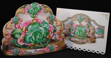 Beautiful Gift with Roses in Vintage Style by Yvonne Middleton