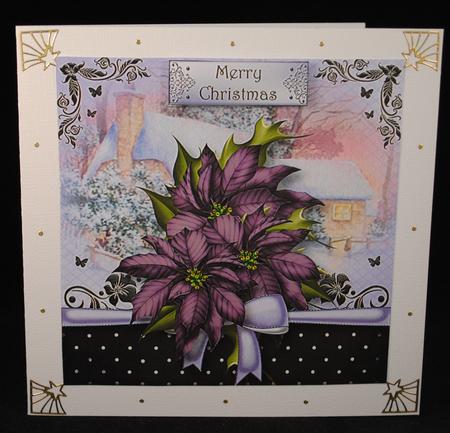 The Christmas Gift of Purple Poinsettias by Yvonne Middleton