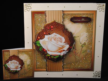 A Special Rose Fancy Border Card Mini Kit by Yvonne Middleton