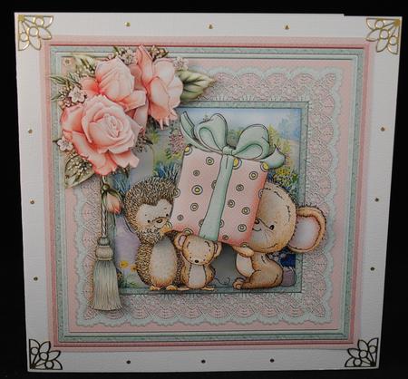 A Little Something Birthday Card Topper & Decoupage Mini Kit by Yvonne Middleton