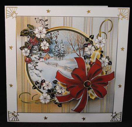 8x8 Cranberry and Gold Christmas Mini Kit by Yvonne Middleton