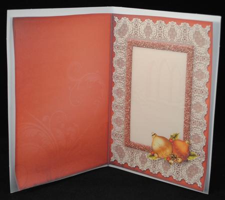 Lacy Lovelies A5 - Christmas Robin Insert by Yvonne Middleton