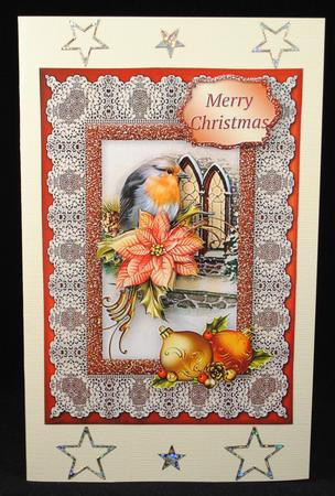 Lacy Lovelies A5 - Christmas Robin by Yvonne Middleton