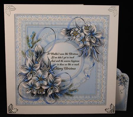 8x8 Christmas Flowers with Verse Mini Kit by Yvonne Middleton